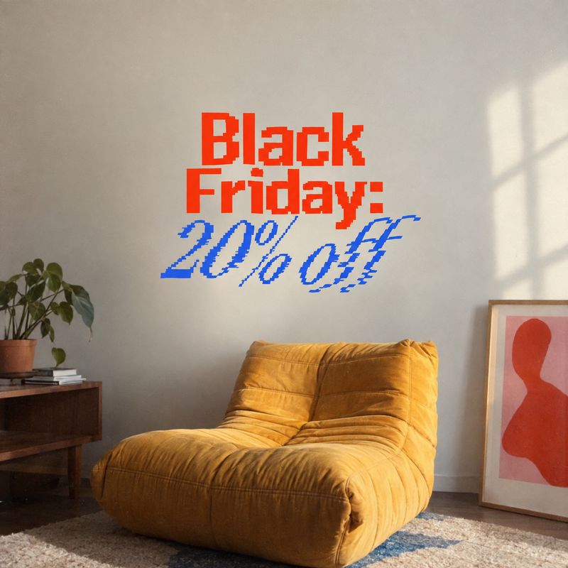 upholstered lounge chair room set product photo: A mustard-yellow upholstered lounge chair sits in a softly sunlit living room beneath bold red-and-blue Black…