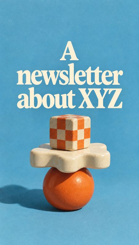 stacked sculptural toy toys product photo: A playful stack of rounded, checkerboard-patterned forms sits against a bright blue studio backdrop beneath large cr…