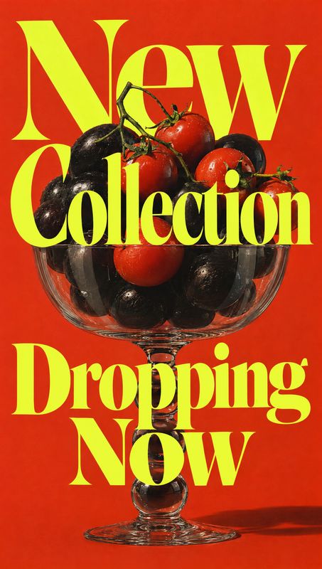 tomatoes and olives ingredients product photo: A glass pedestal bowl filled with glossy tomatoes and dark olives sits against a vivid red studio backdrop, laye…