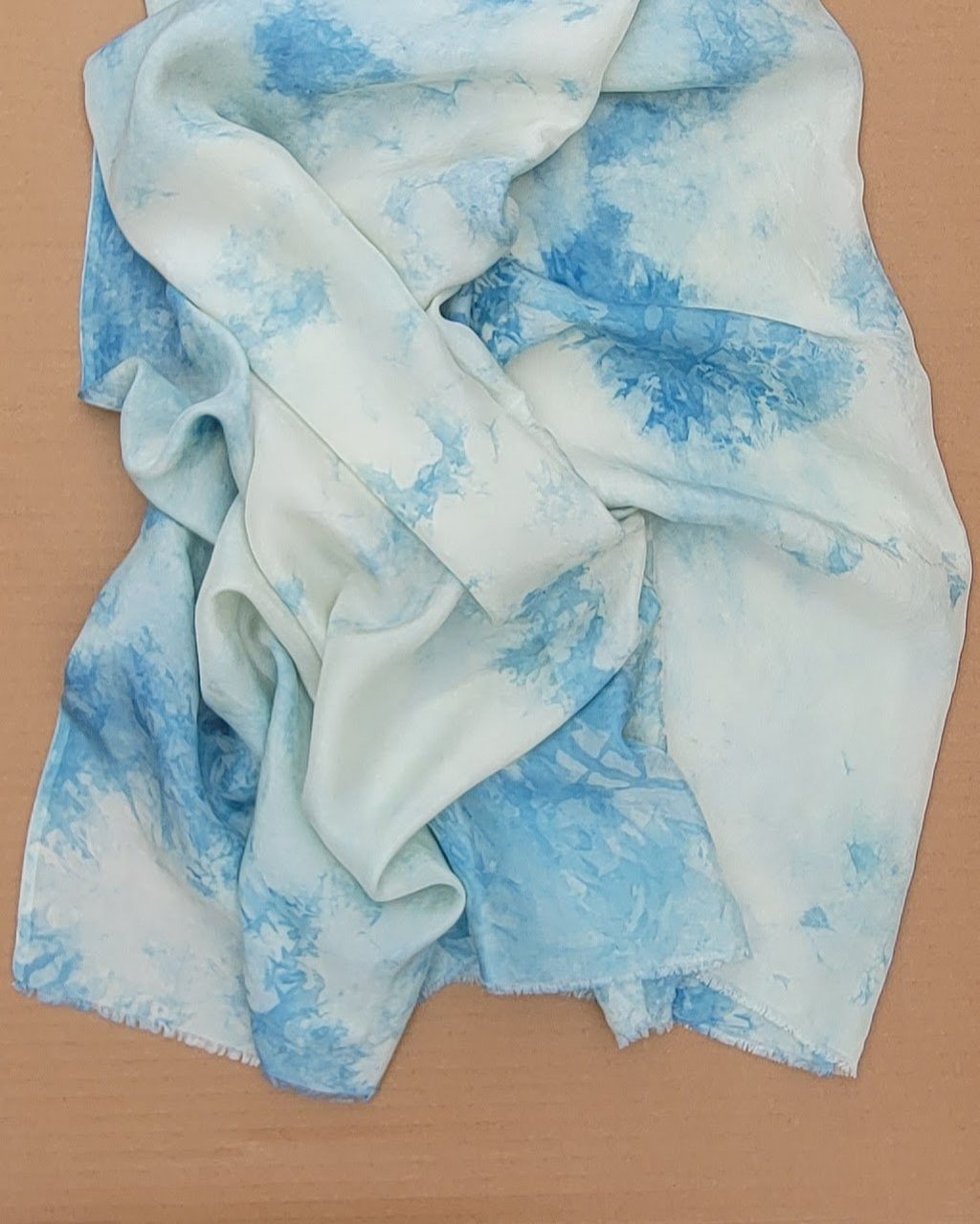 Original product image of Indigo Clouds Washed Silk Wrap