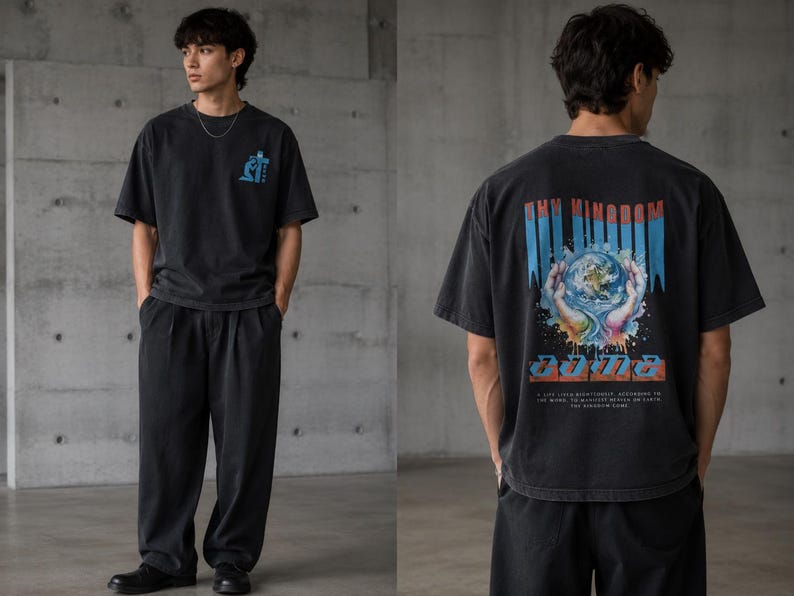 Original product image of THY KINGDOM - (Vintage Washed Oversized Cotton T-Shirt)
