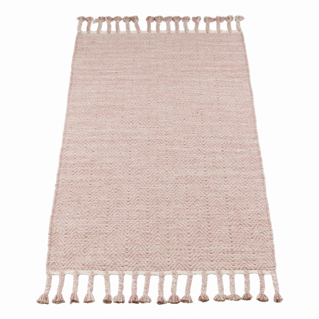 Original product image of Bawełniany dywan FRINGES różowy 70x140 cm