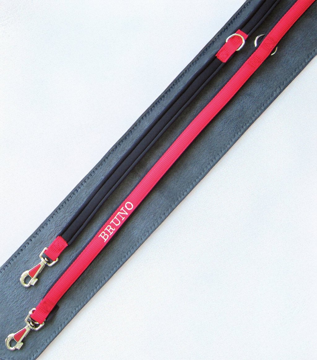 Original product image of PERSONALISIEREN: Führleine Nylon, 3-fach verstellbar, Futter-Neopren - verschiedene Farben und Größen