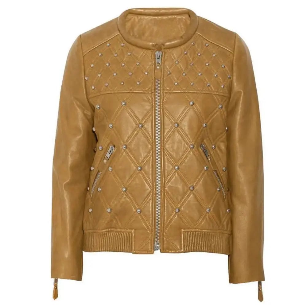 Original product image of Women’s Brown Genuine Leather Jacket