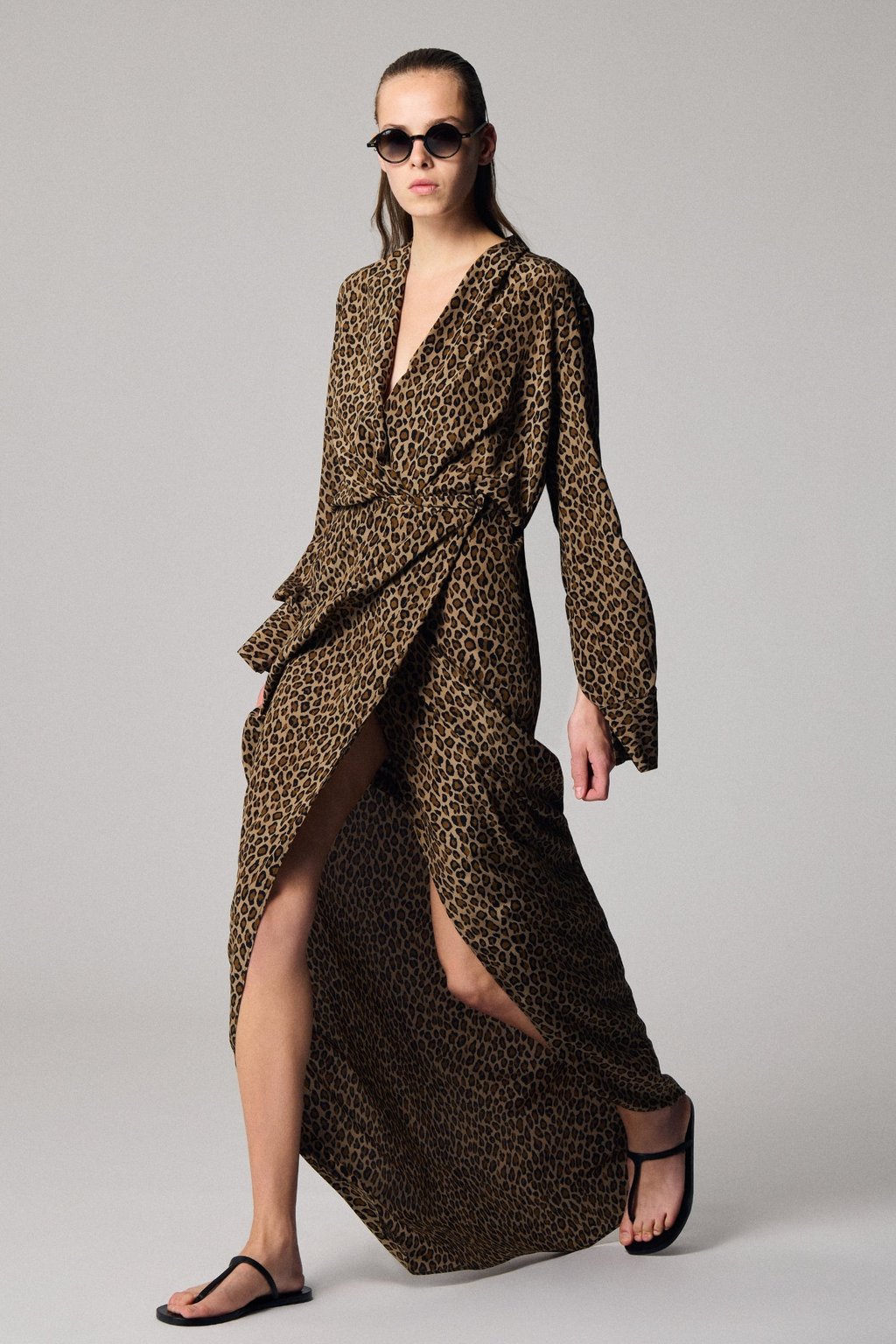 Original product image of Criss cross crepe de chine long dress