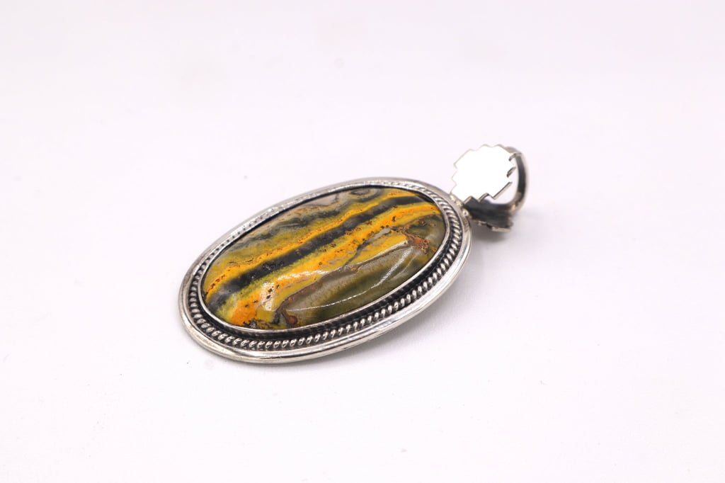 Original product image of Bumblebee Jasper Sterling Silver Pendant