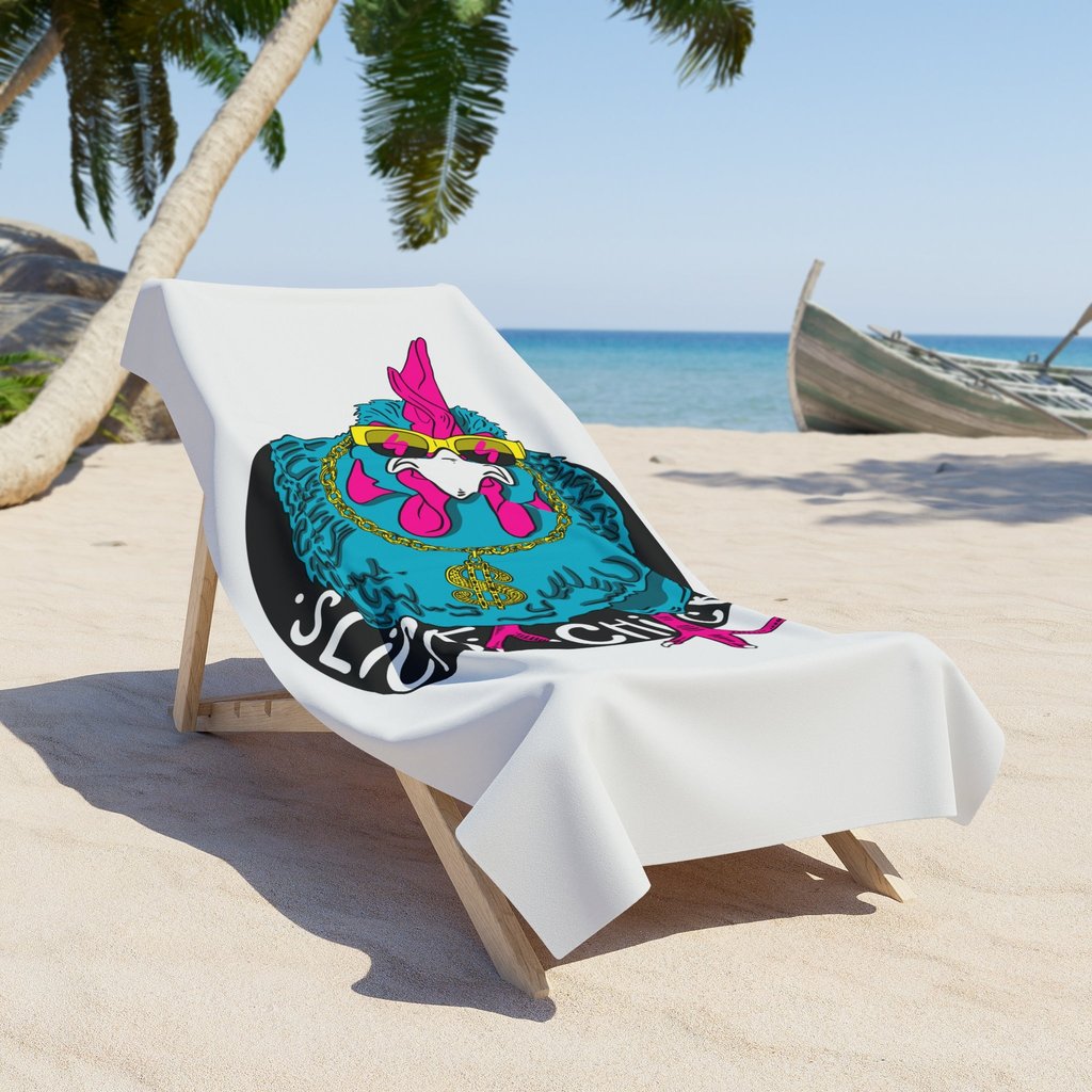 Original product image of Slick Chick white beach towel