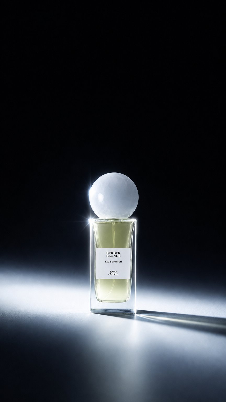 AI product shot of Berber Blonde Eau de Parfum