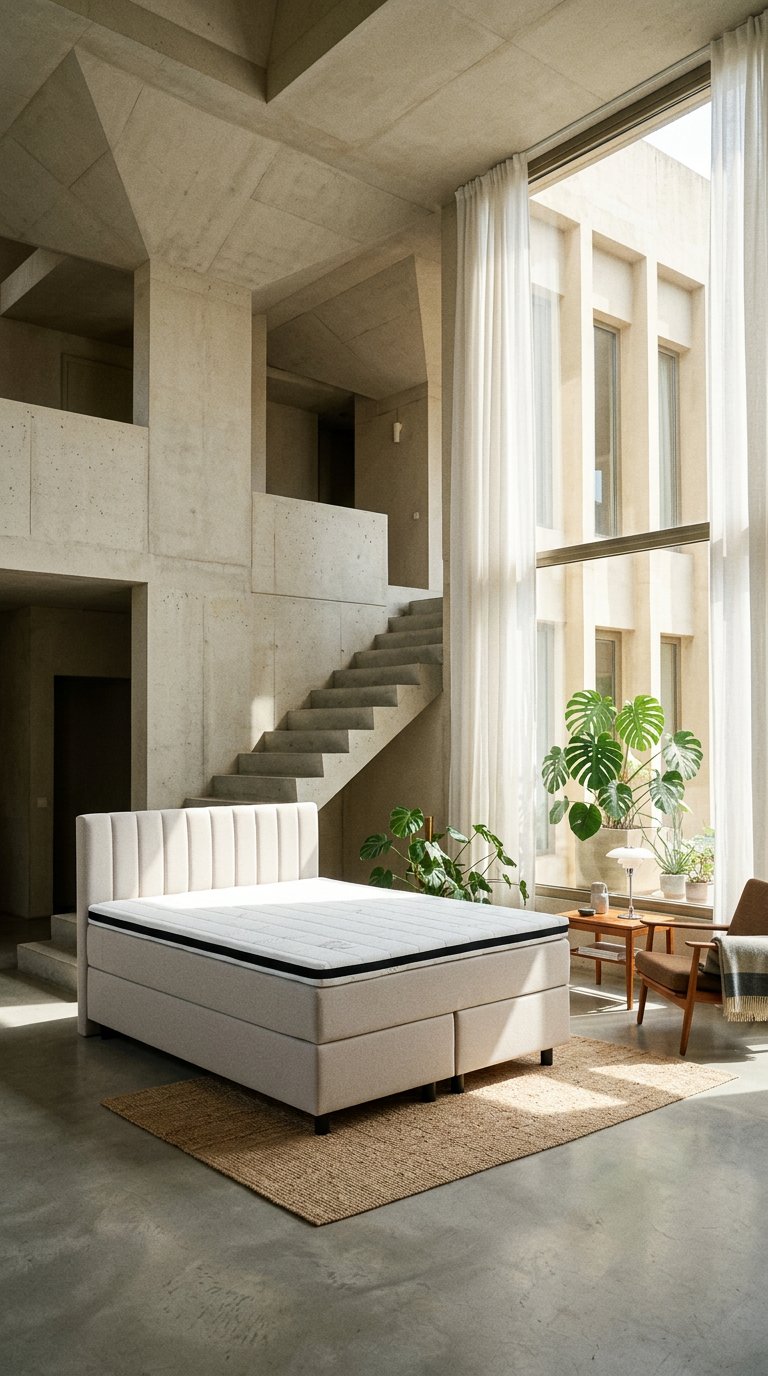 AI product shot of Boxspringbett 140x200 Stoff Beige 5 Teilig