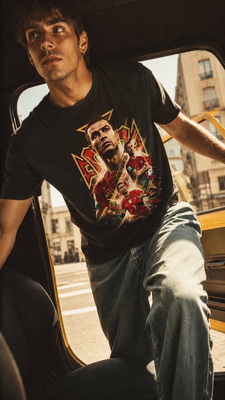 AI product shot of Portugal x Cristiano Ronaldo World Cup Graphic T-Shirt