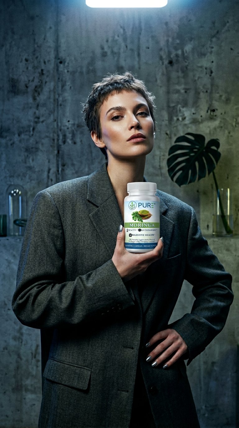 AI product shot of Moringa | 90 Capsules