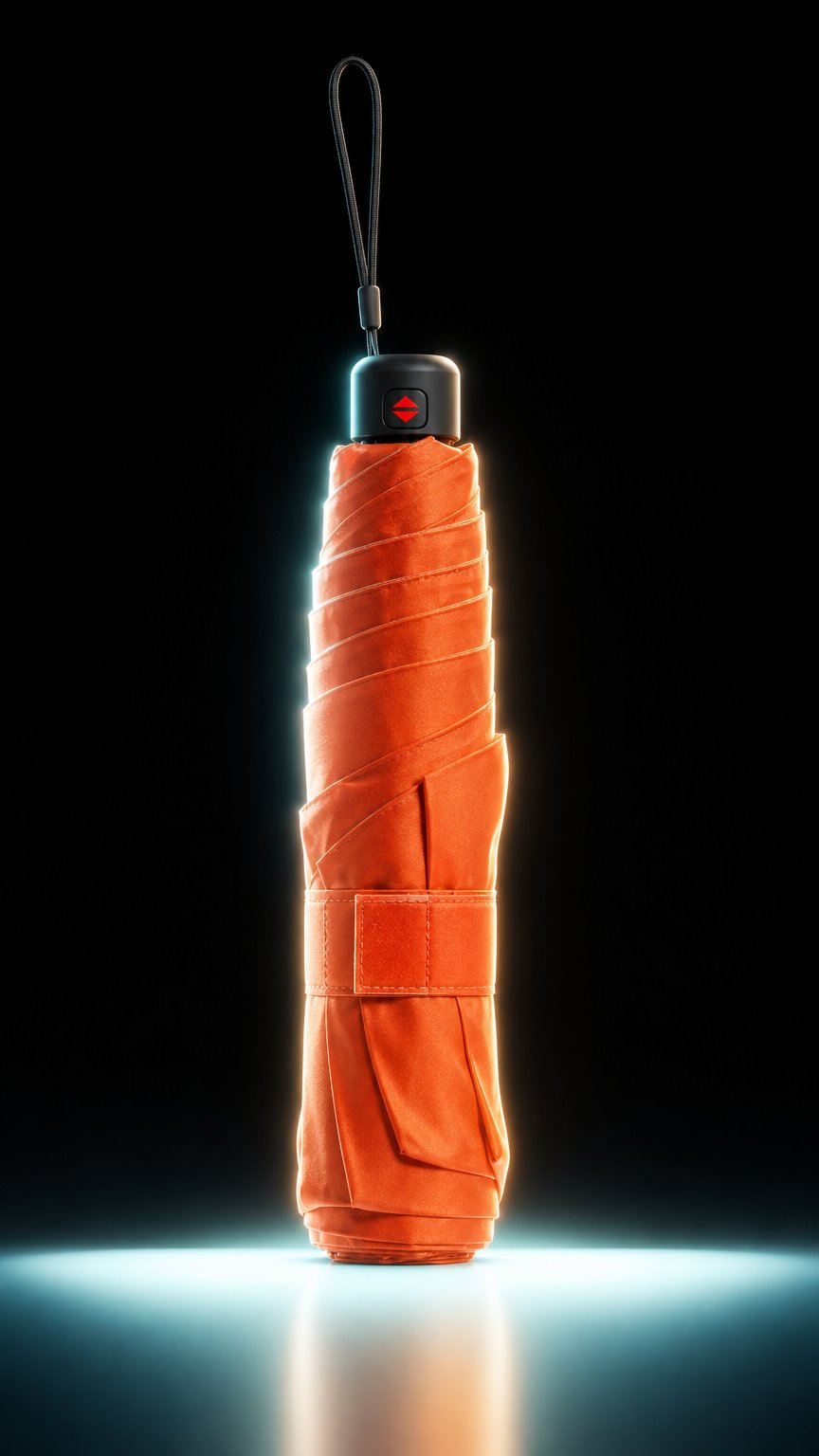 AI product shot of Knirps X4U Ultra-Light Compact Umbrella with Dry Case®
