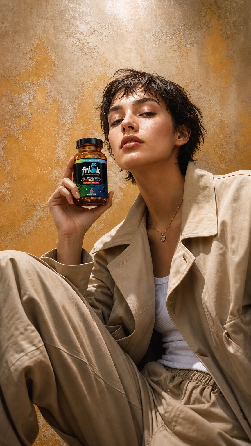 AI product shot of Frisk Kids Omega-3 (Twist off) (Citrus)
