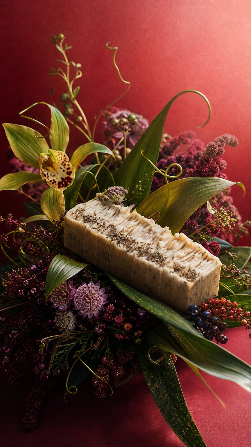 AI product shot of Goats Milk and Lavender Soap