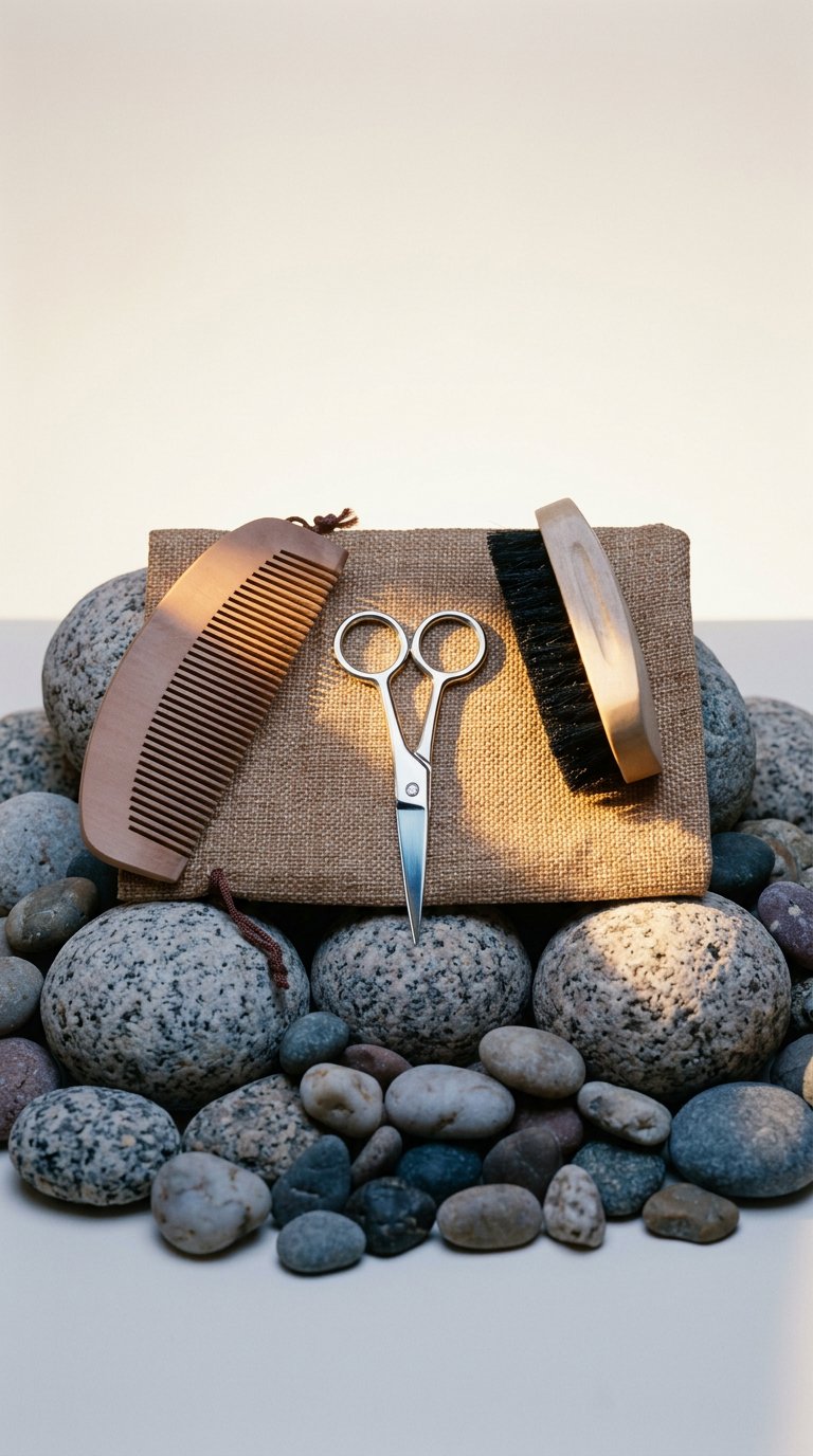 AI product shot of Beard Grooming Kit