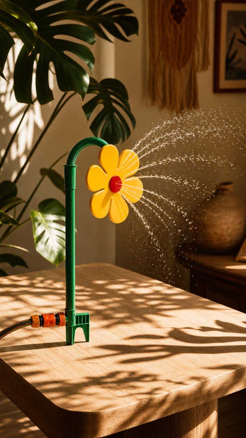 AI product shot of Happy Flower Sprinkler Toy