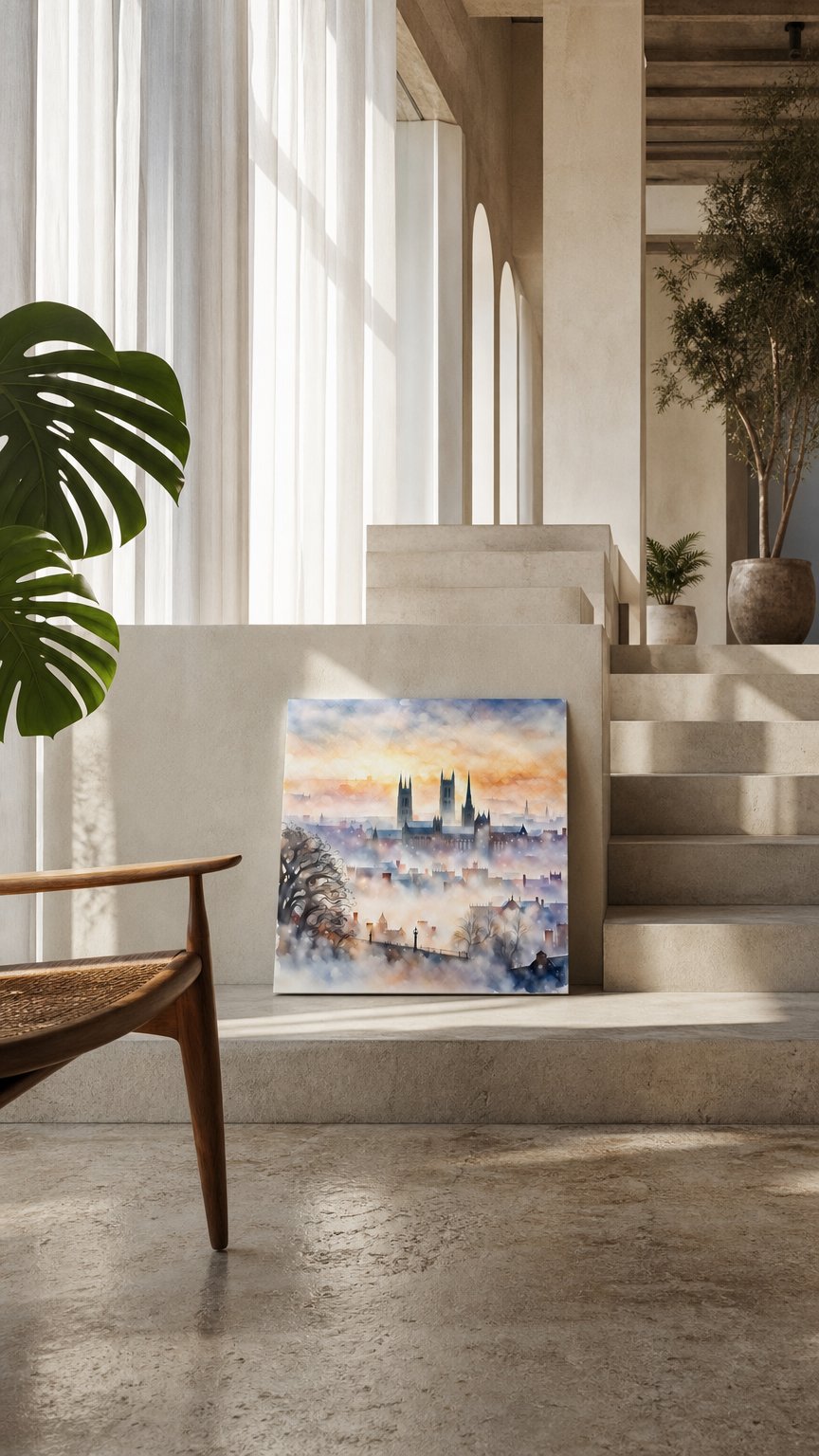 AI product shot of ‘Cathedral City’ #5 – 8” x 8” Art Print