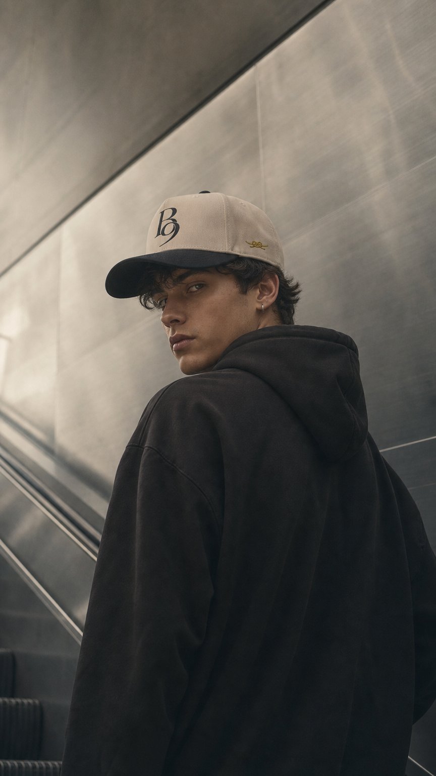 AI product shot of B9- Two Tone Snapback