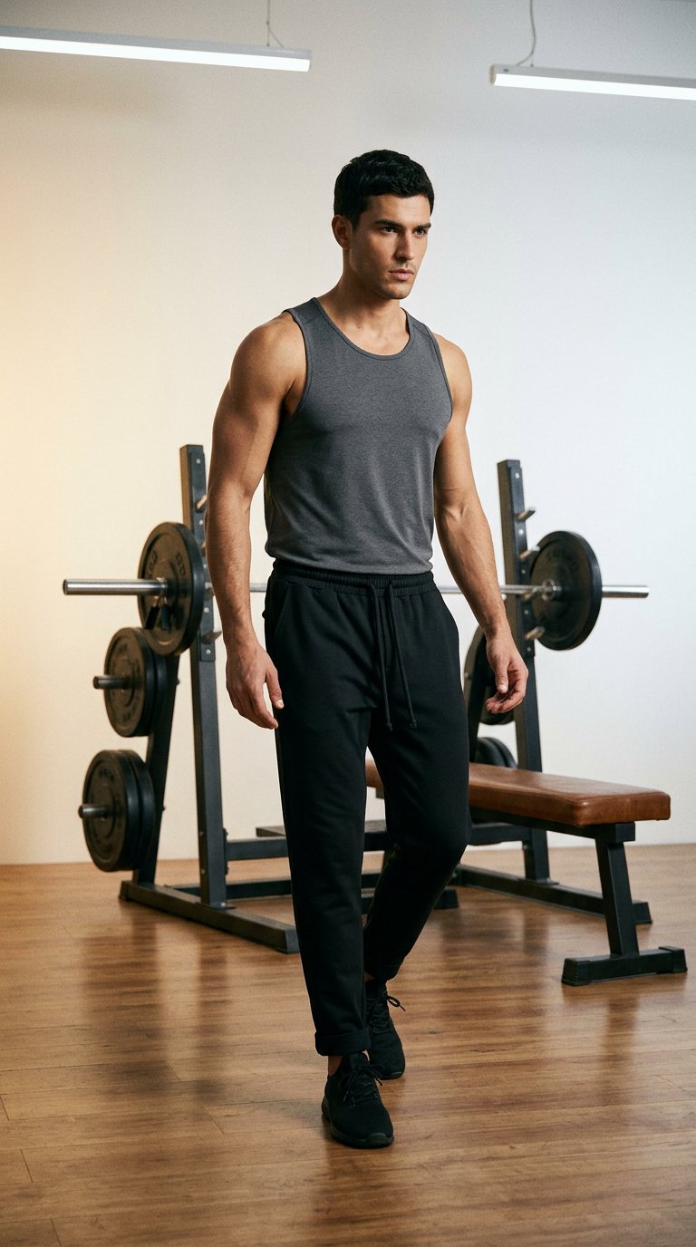 AI product shot of Joggers BLACK | SOFT TERRY