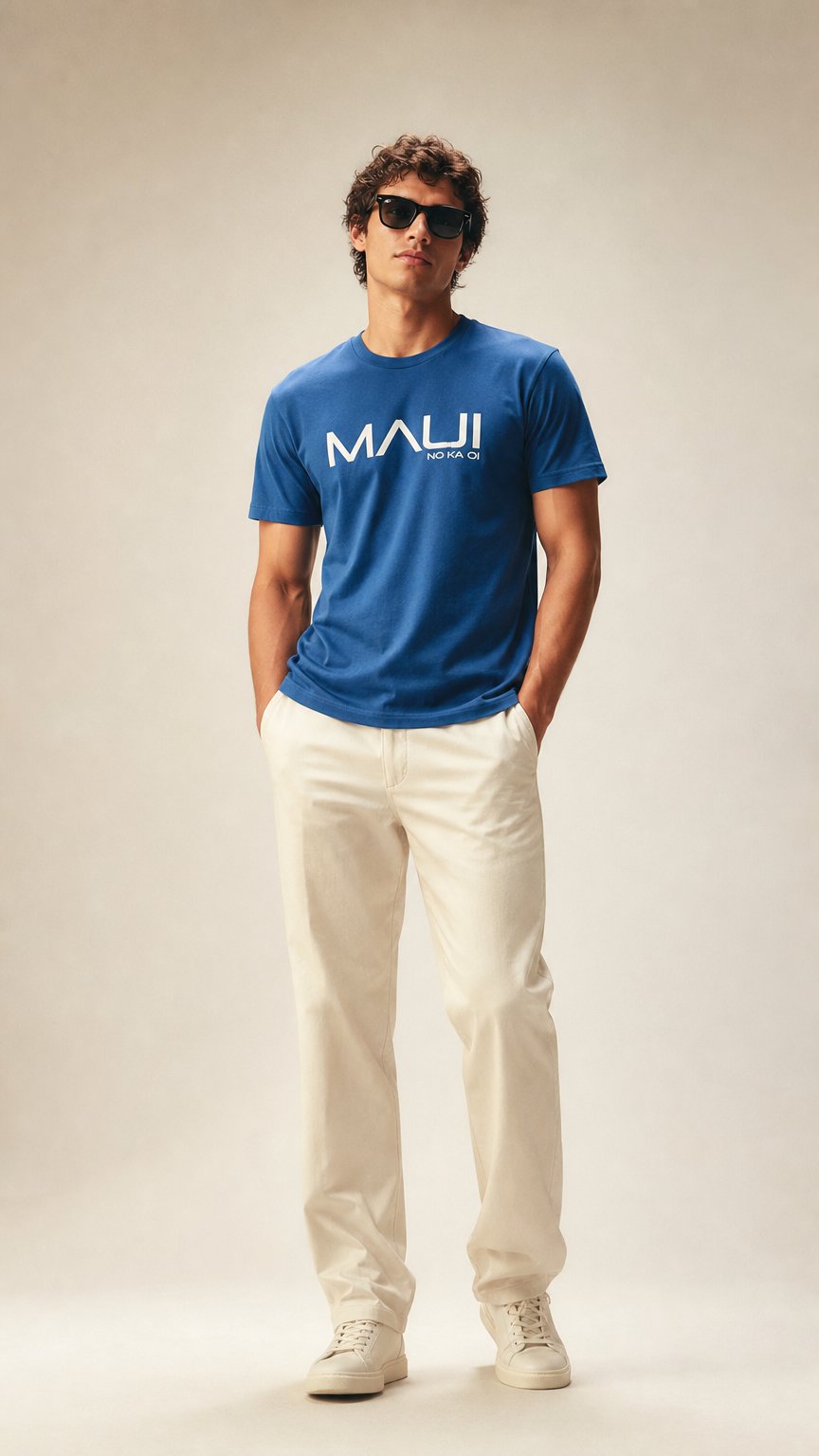 AI product shot of Buy Royal Maui T- Shirt - No Ka Oi