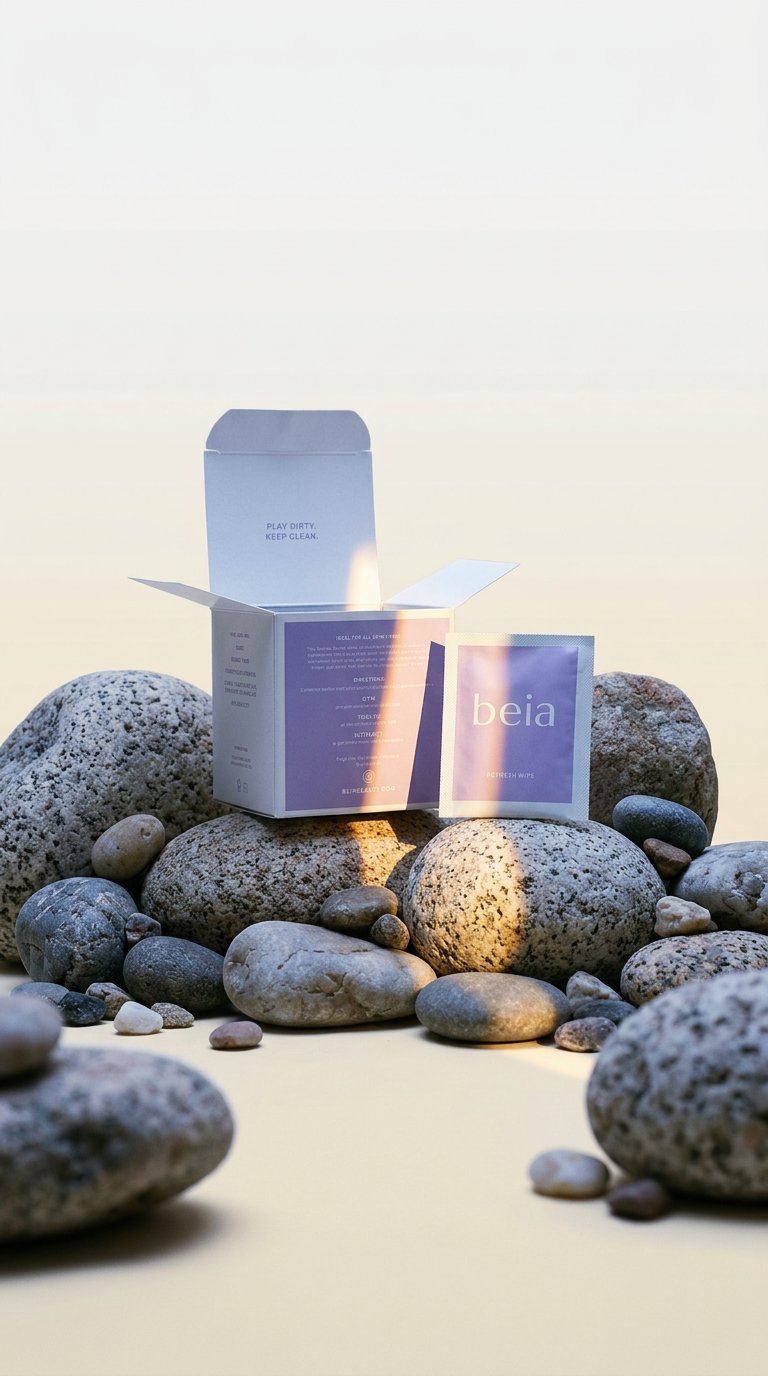 AI product shot of Refresh Wipes