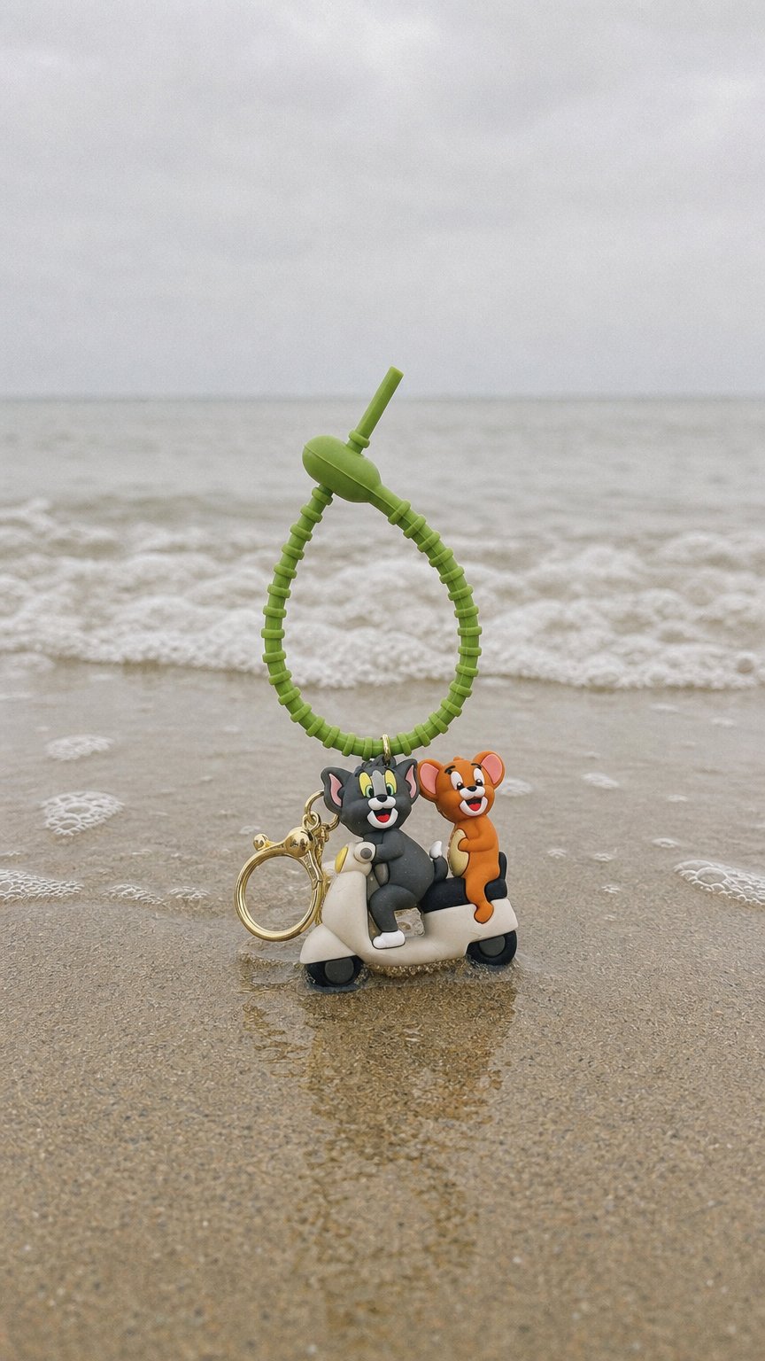 AI product shot of Tom And Jerry Convertible Kids Rakhi & Keychain