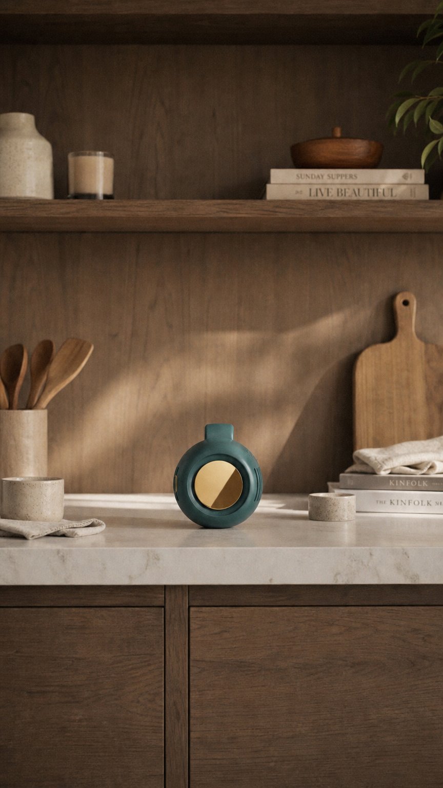 AI product shot of BREEZO Portable Silent Mini Bladeless Fan
