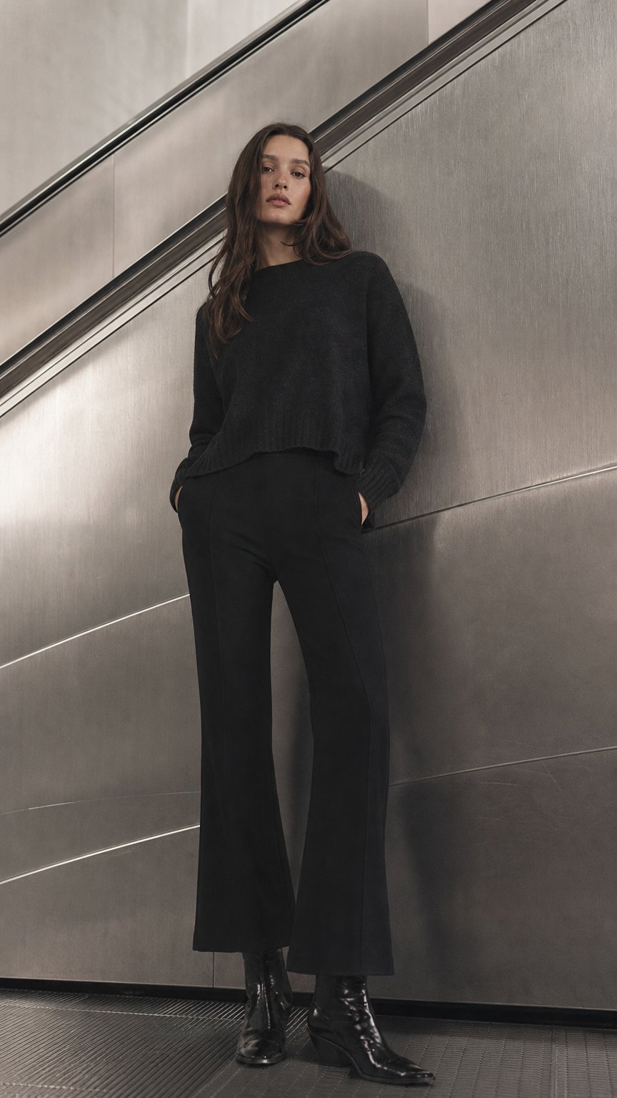 AI product shot of Sheer Luxury 7gg Cashmere Sport Crew