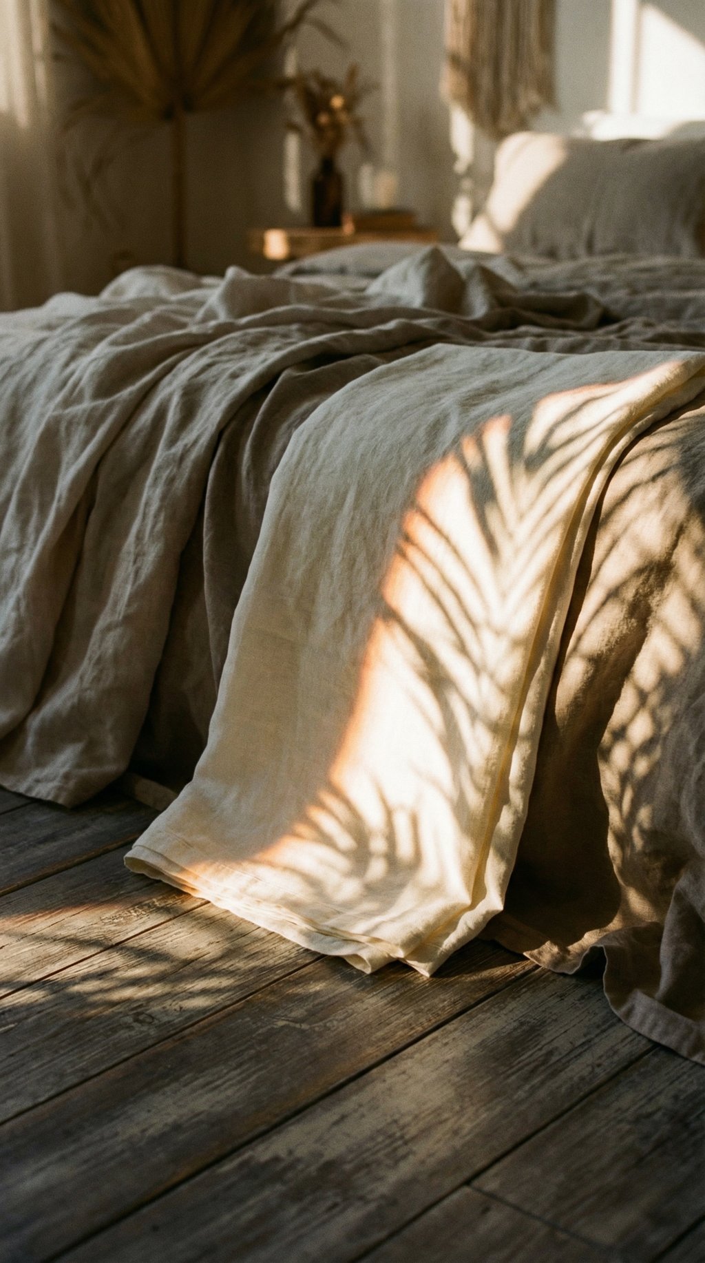 AI product shot of Linen Throw Sundae White