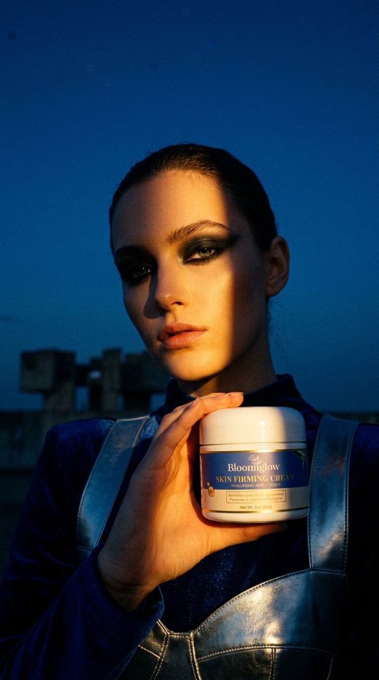 AI product shot of Skin Firming Cream with aloe vera, Vitamin E and Avocado oil