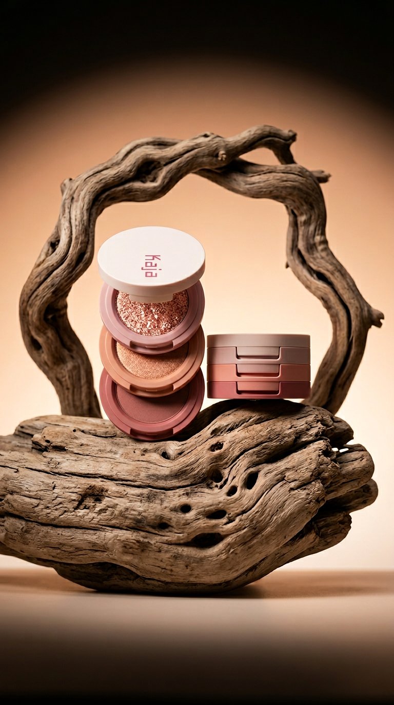 AI product shot of Kaja - Beauty Bento Eyeshadow Trio - 16 Peach Madeline