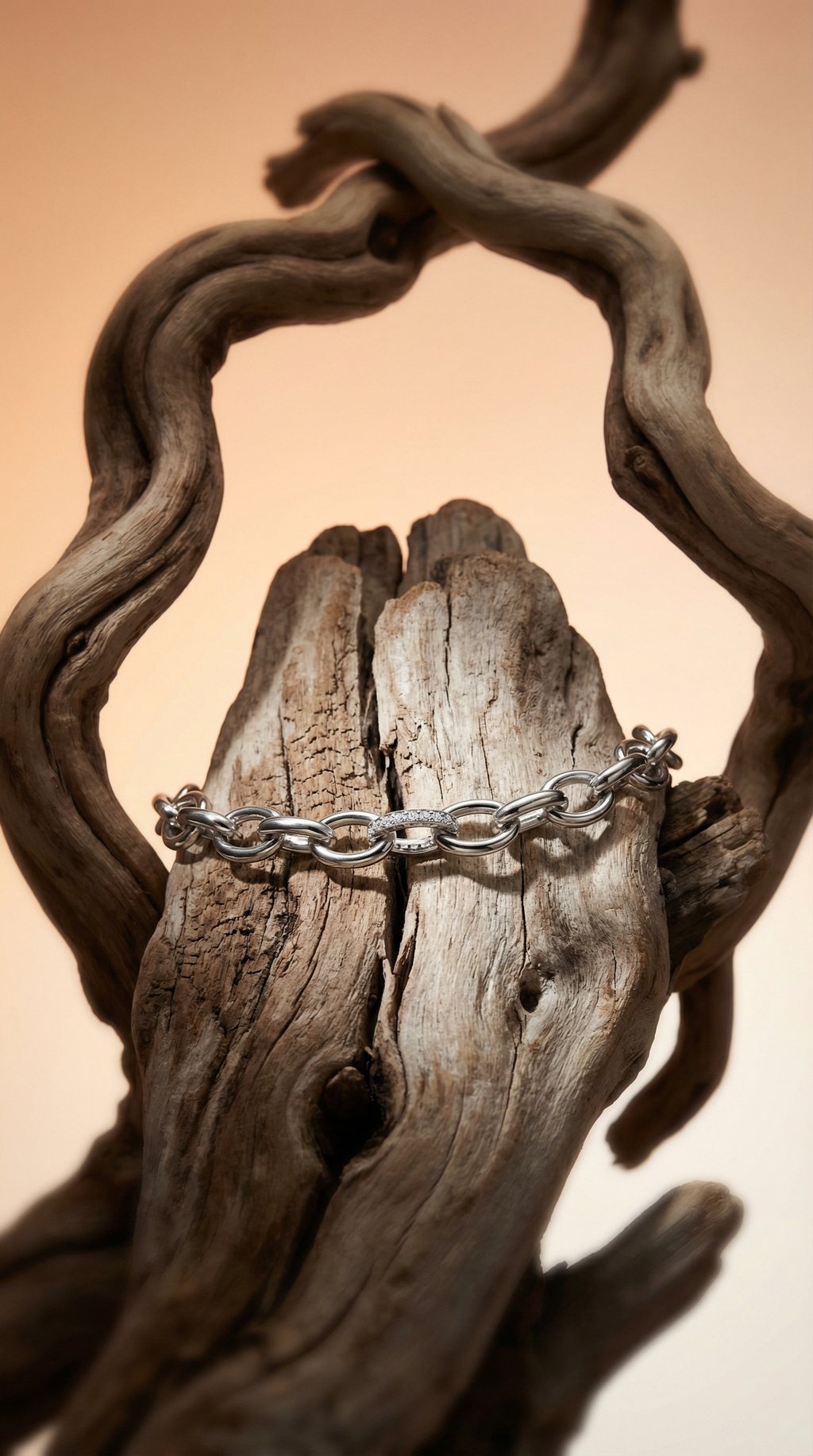 AI product shot of Estella Luxe Diamond Link Bracelet