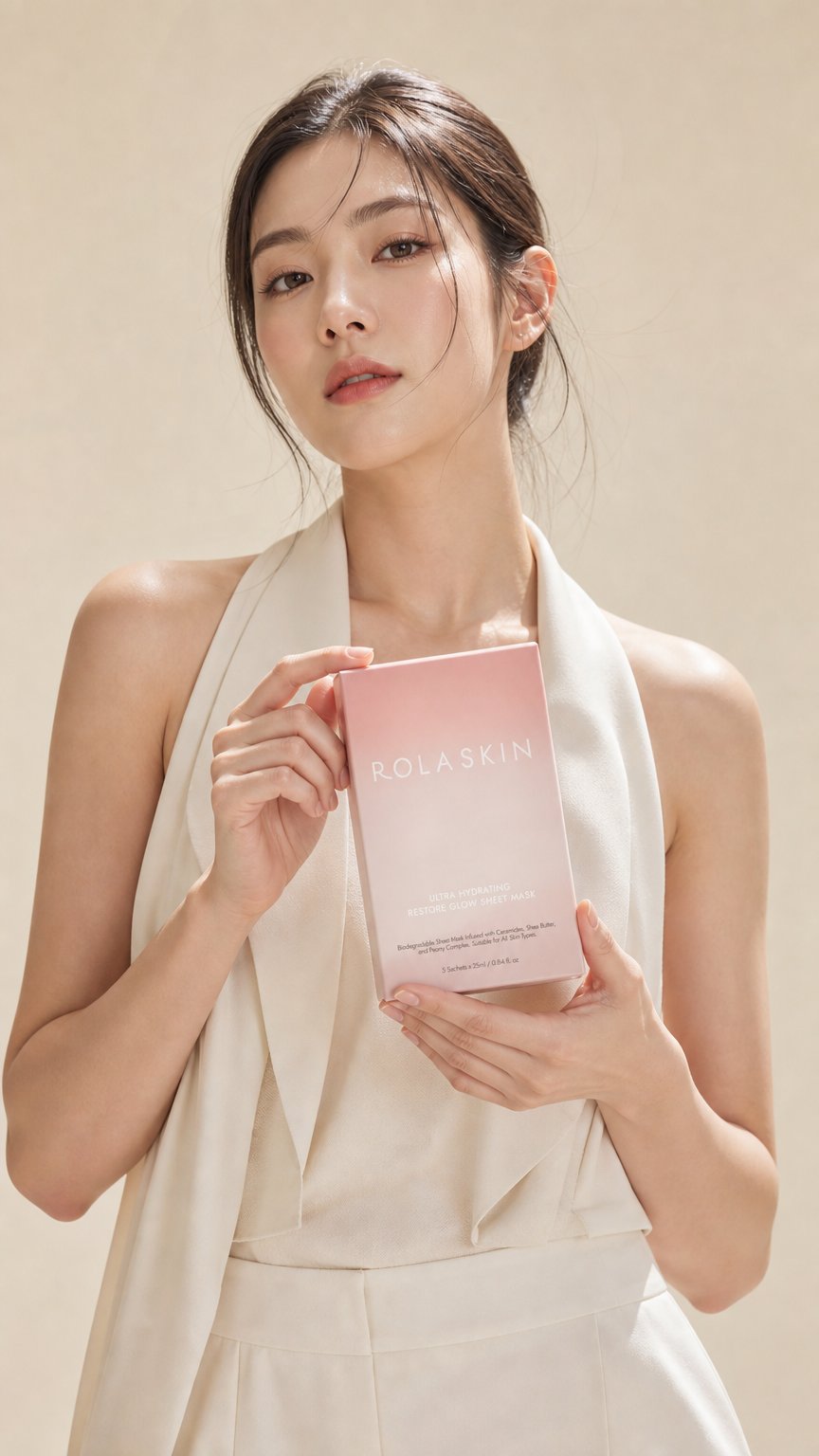 AI product shot of Ultra Hydrating Glow Sheet Mask