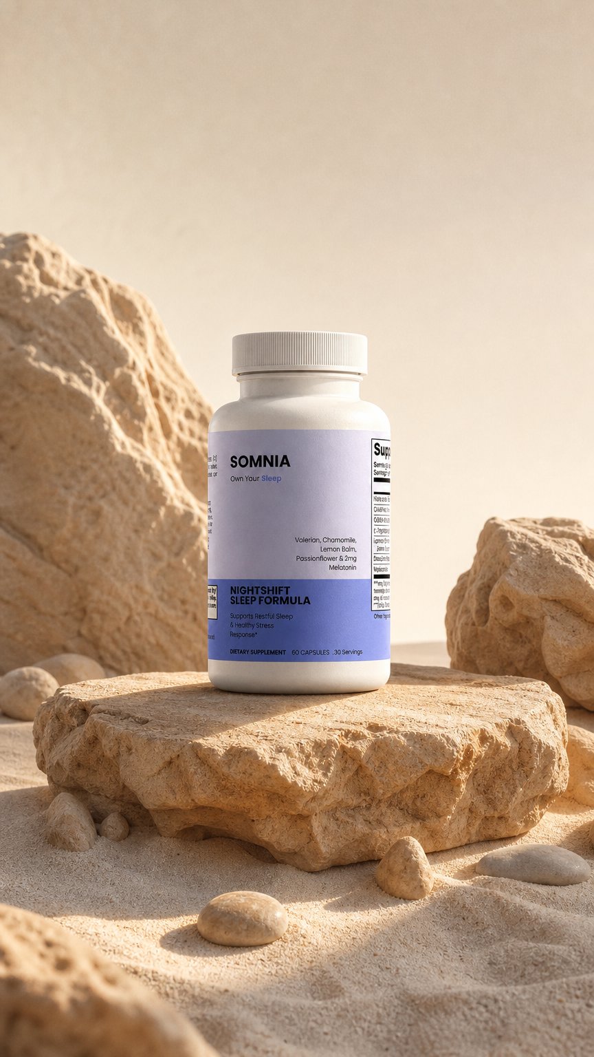 AI product shot of Nightshift Sleep Formula