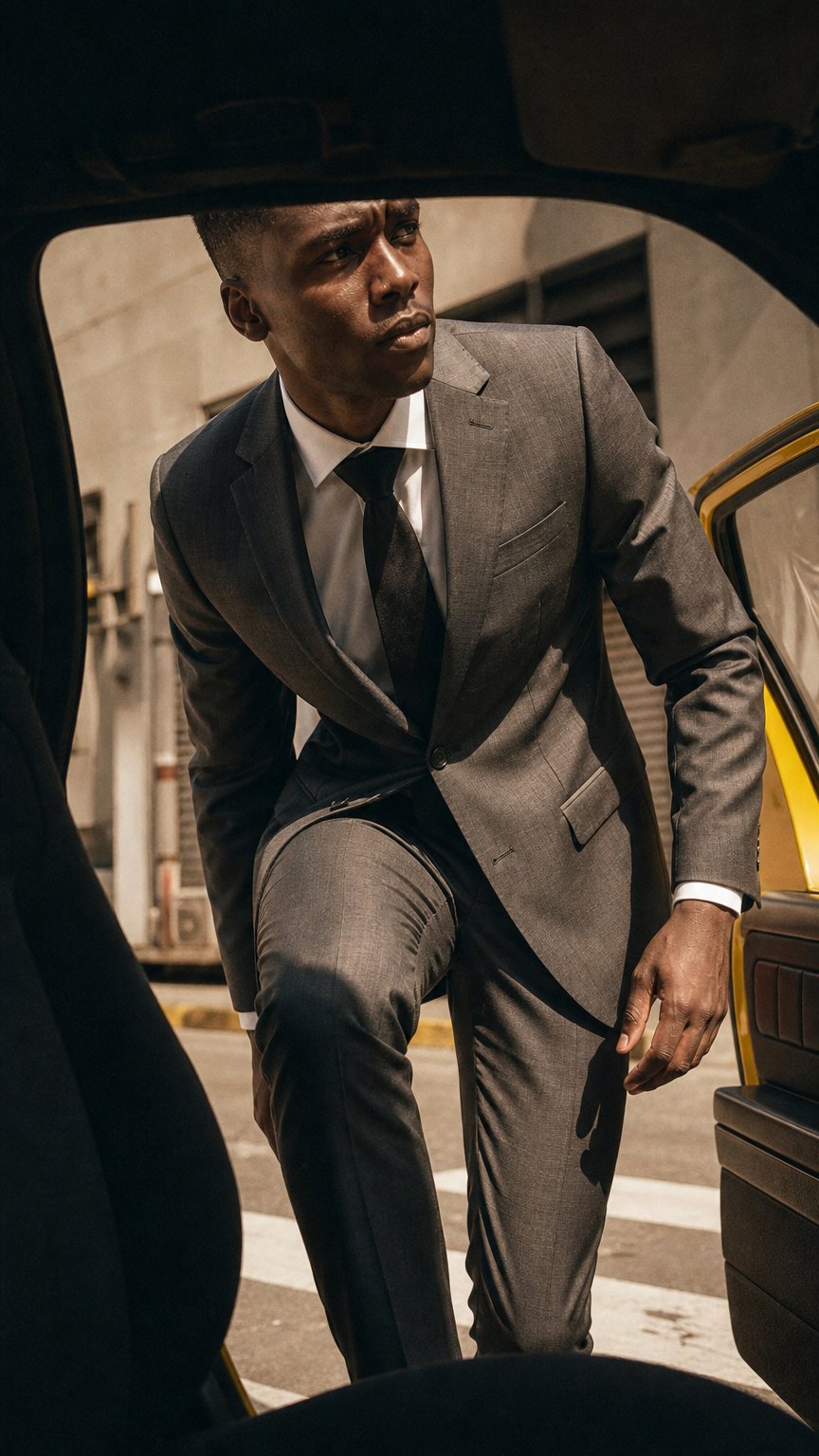 AI product shot of Dark Grey Two Button Suit