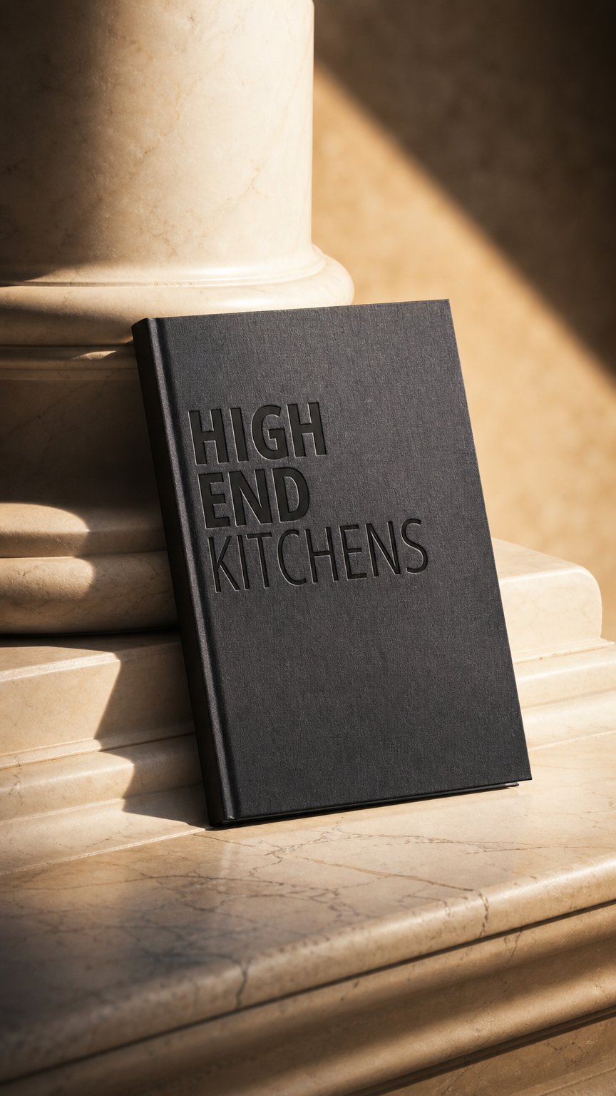 AI product shot of Coffee Table Book ‘High End Kitchens’