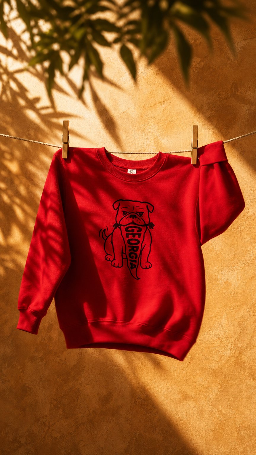 AI product shot of Toddler Bulldog Pennant Sweatshirt