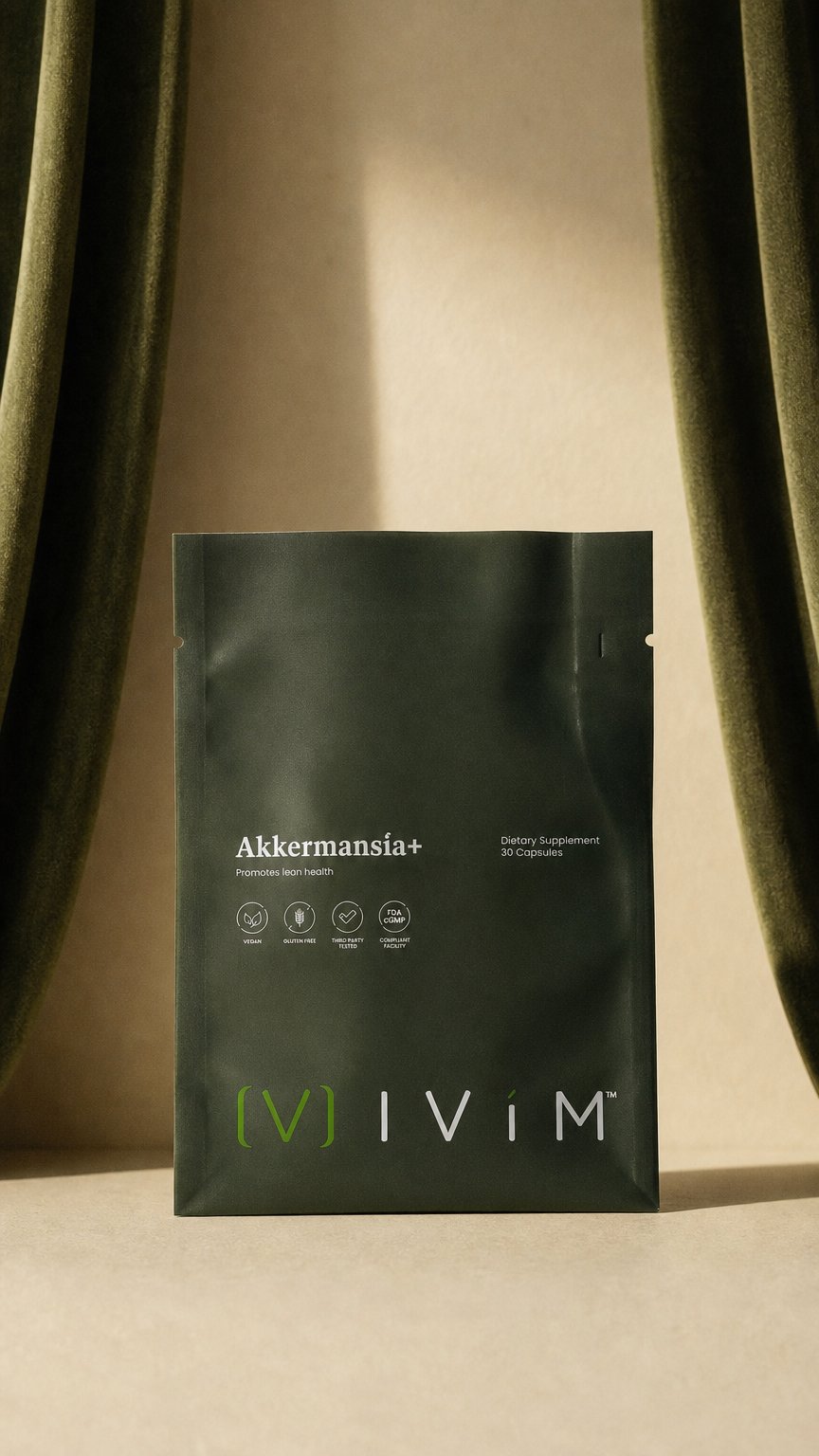AI product shot of Akkermansía+