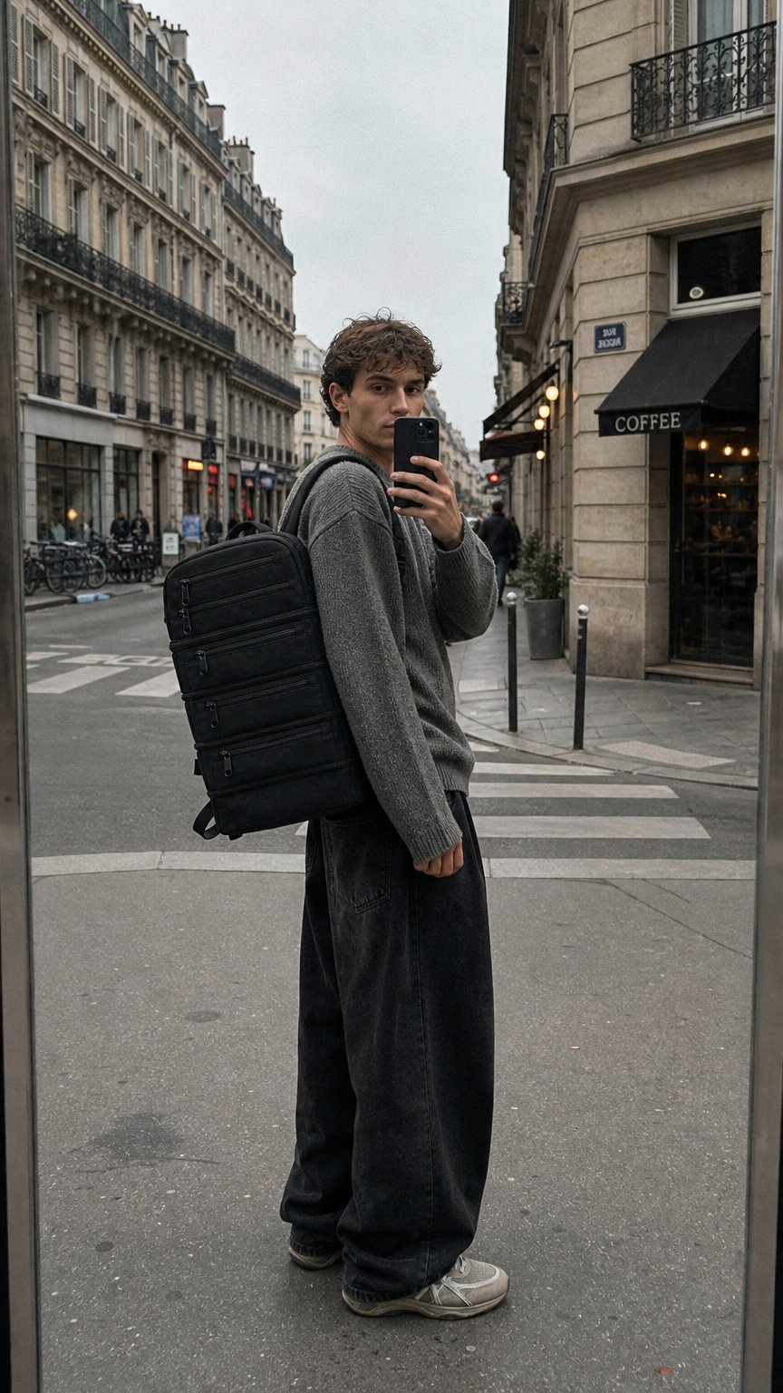 AI product shot of Remix6 'Blackout Bag'