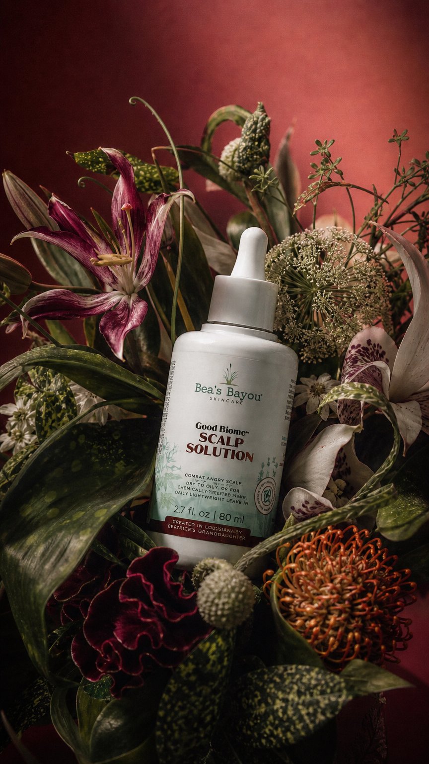 AI product shot of YeastDefense®️ Seborrheic Scalp Solution | Herbal Leave-in