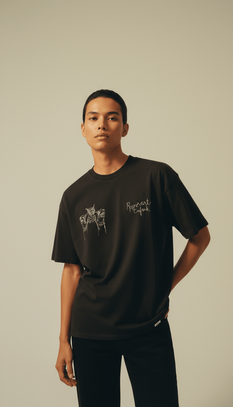 AI product shot of Hand Drawn Thoroughbred T-Shirt