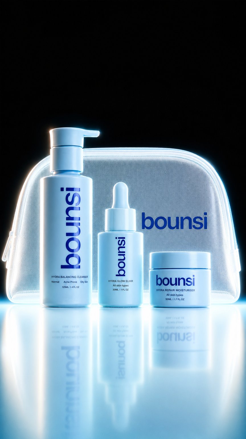 AI product shot of Clear skin kit!