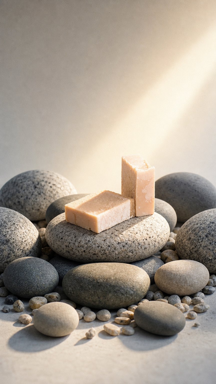 AI product shot of Goats Milk and Honey Soap