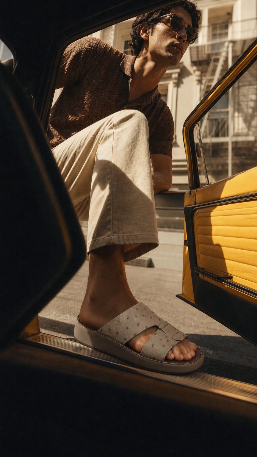 AI product shot of Al Serdal-Ostrich-Memory footbed