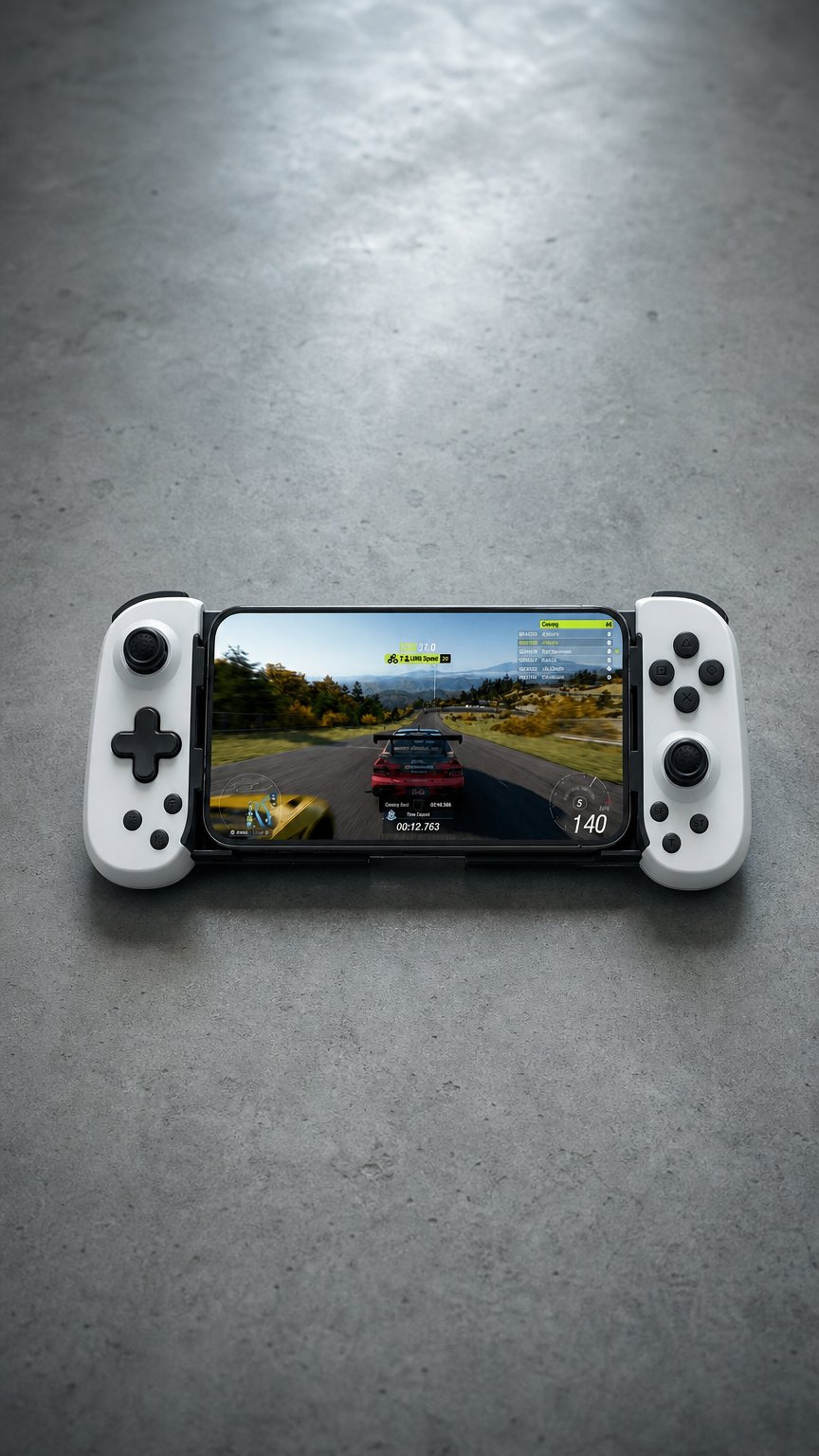 AI product shot of RigTech™ Pro – vezeték nélküli gamer kontroller telefonhoz