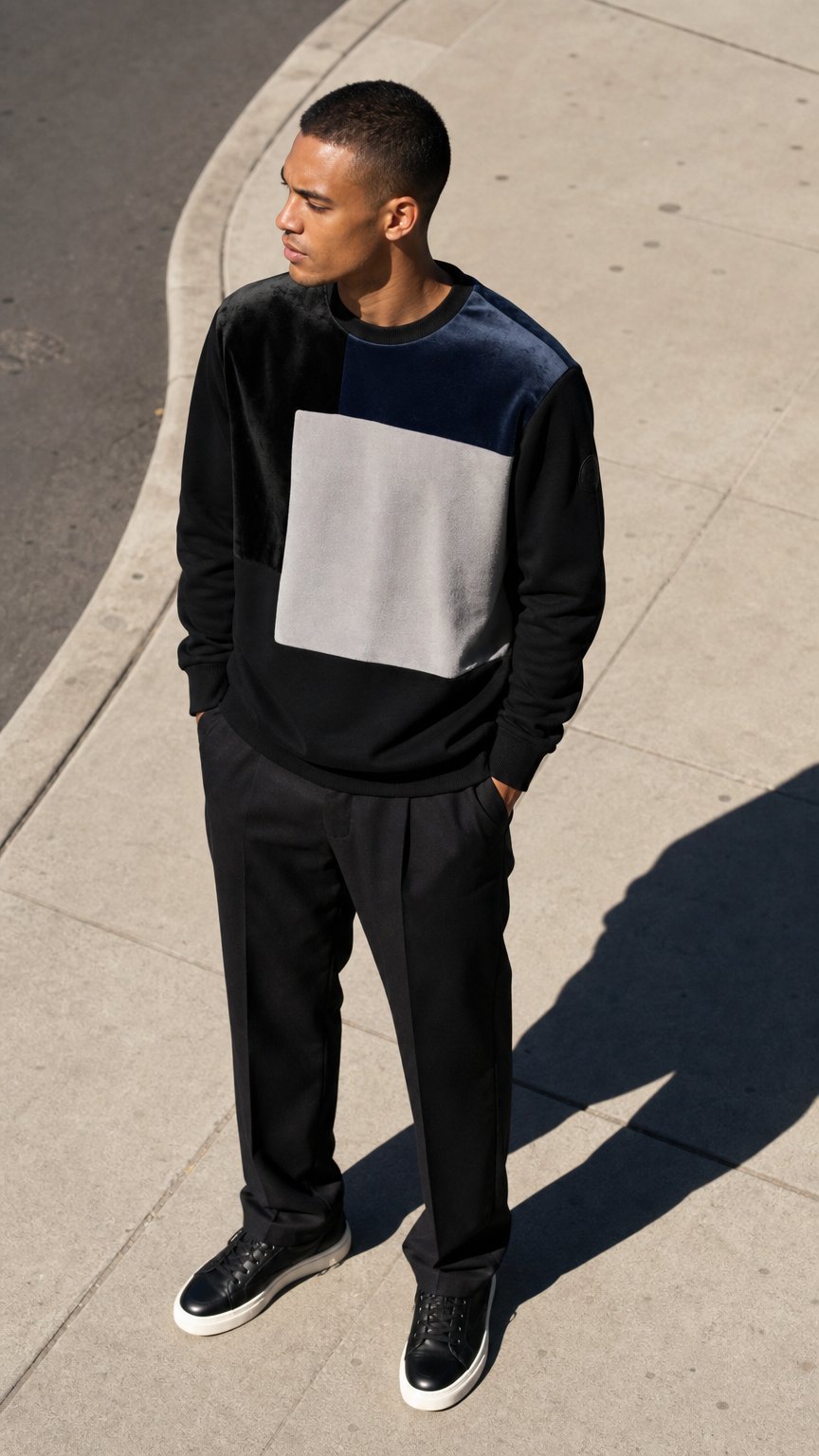 AI product shot of Metallic Tri-Colour Sweatshirt