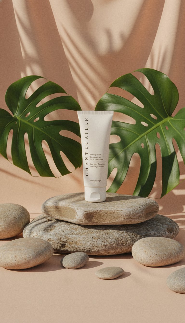 AI product shot of Rice and Geranium Foaming Cleanser