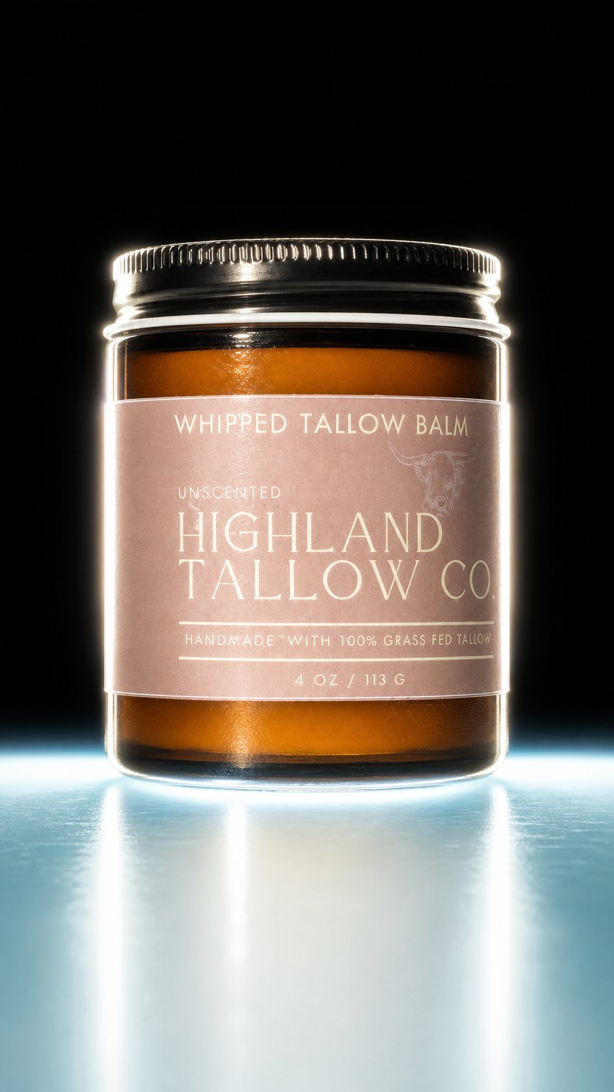 AI product shot of Gentle Care Balm for Sensitive Skin | Unscented Whipped Tallow Balm