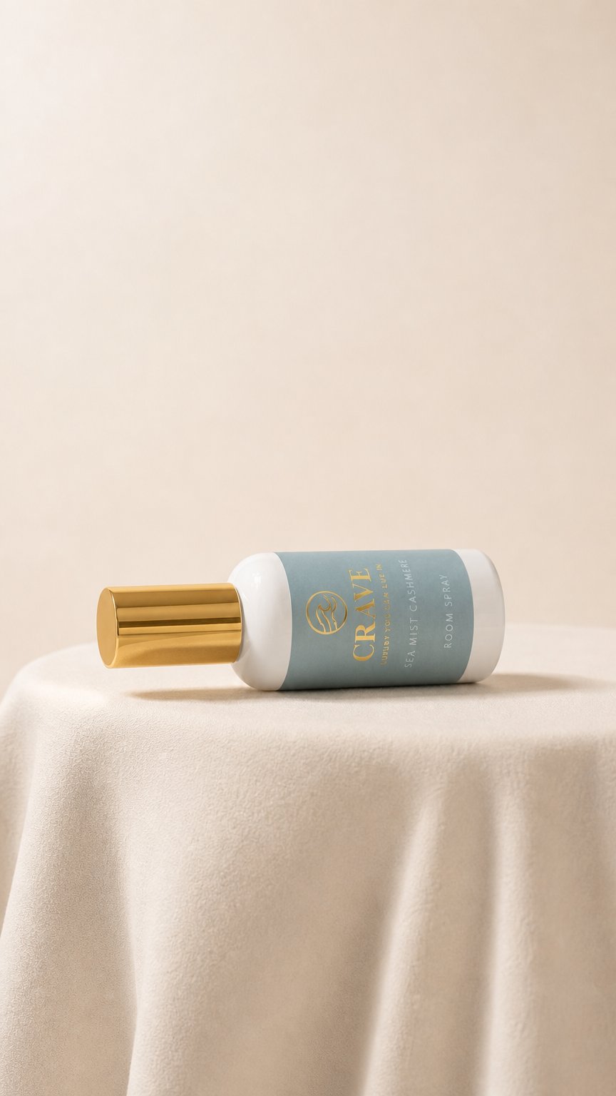 AI product shot of Sea Mist Cashmere Room Spray