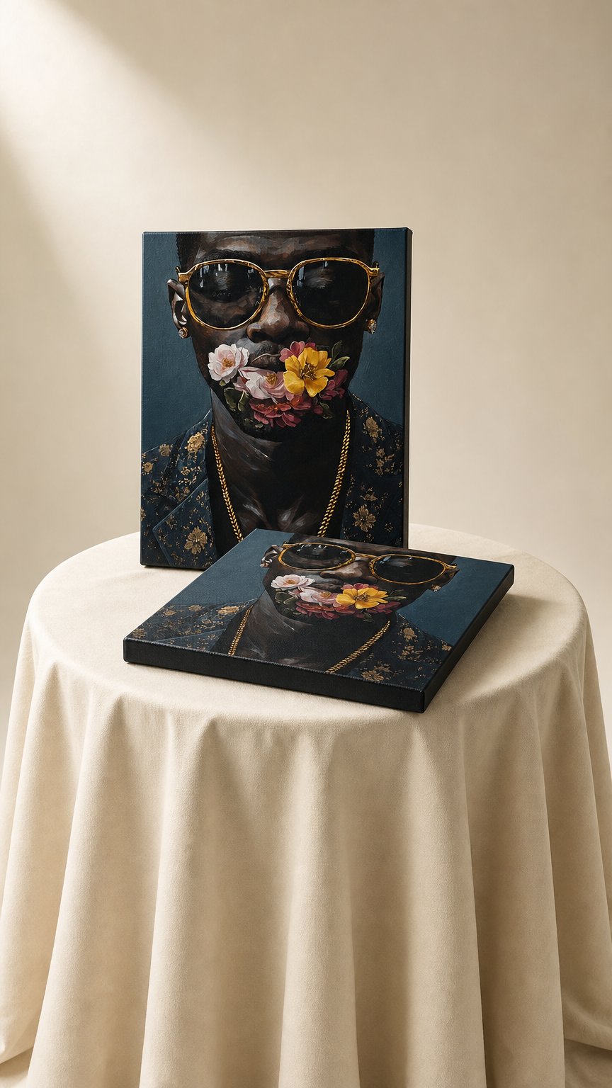 AI product shot of Speak No Evil – 24x36 Canvas
